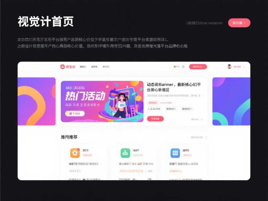 值得一提的是，首页的视觉设计也颇具吸引力。色彩搭配